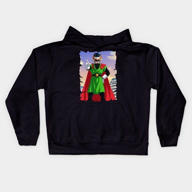 GREAT SAIYAMAN MERCH VTG Kids Hoodie by Kiecx Art